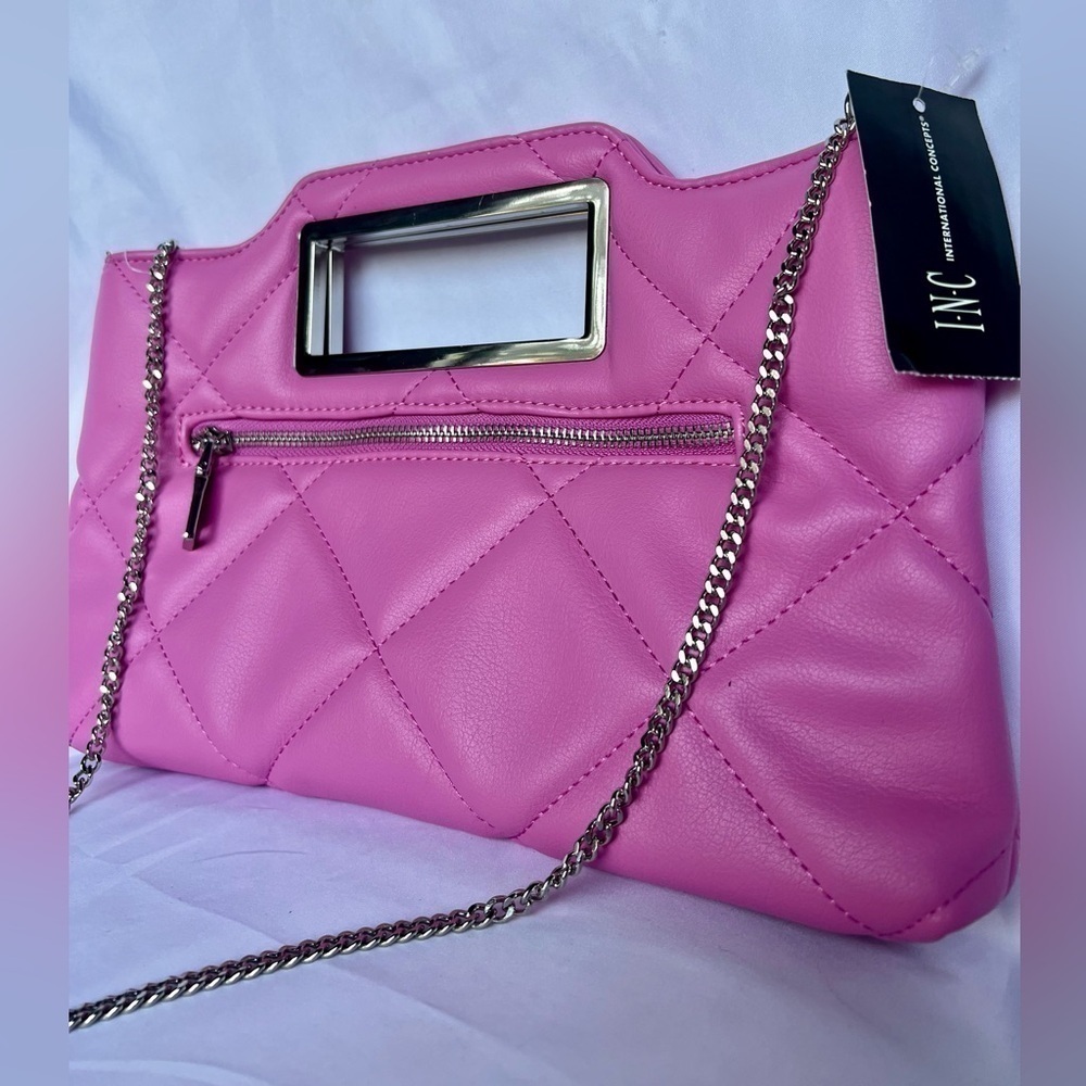 International Concepts INC Juditth Handle Clutch in Wild Rose Pink - Picture 4 of 10